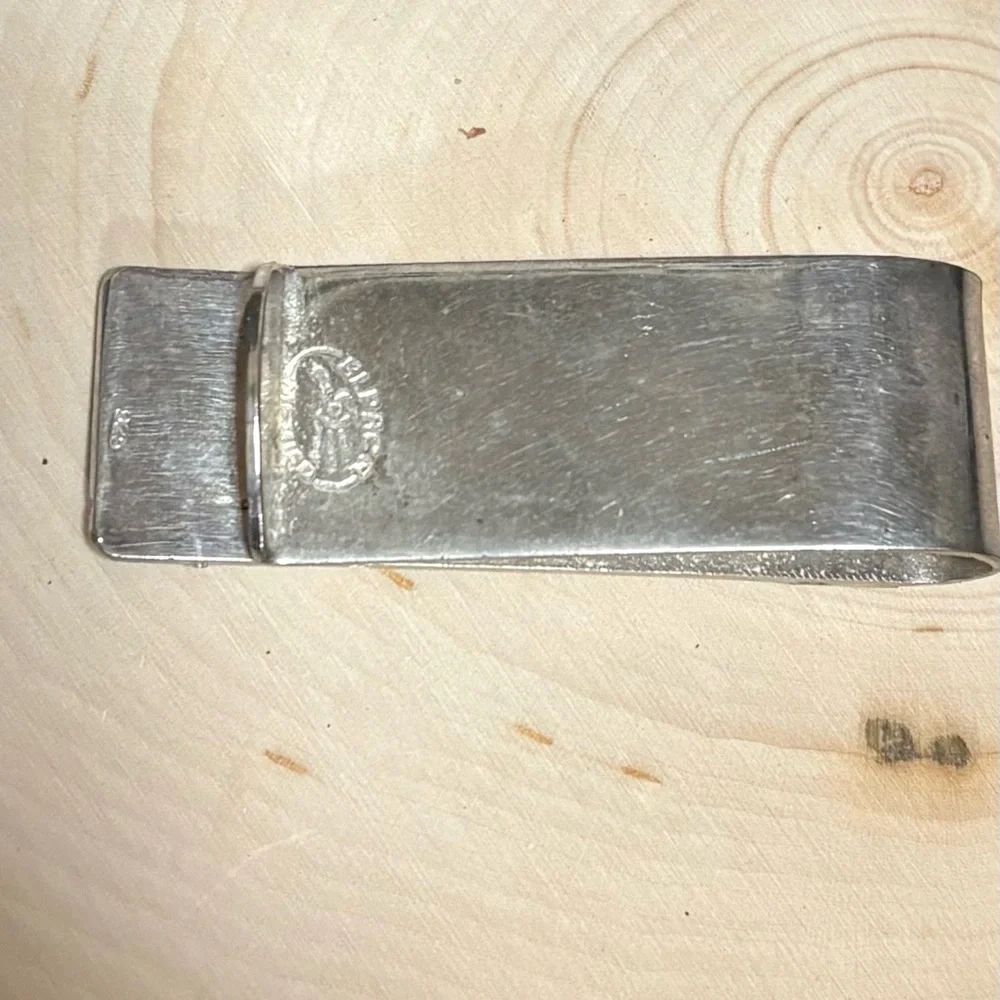 Elegant Mexico .925 Silver Engraved Money Clip